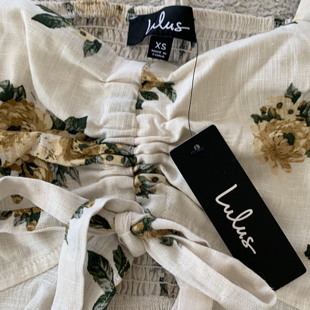 Lulus | Spring On Linen Blend Top - Picture 5 of 6